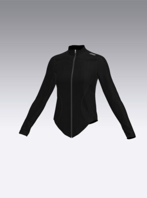 Full zipper heart Jacket - S, Black
