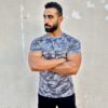 Grey Pattern Mesh T-shirt