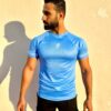 Light Blue 勇 Mesh T-shirt