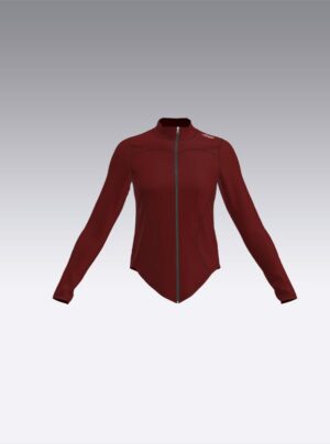 Full zipper heart Jacket - S, Red